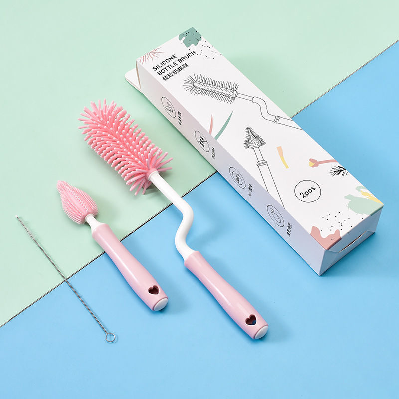 Silicone Baby Bottle & Straw Cleaning Brush Set