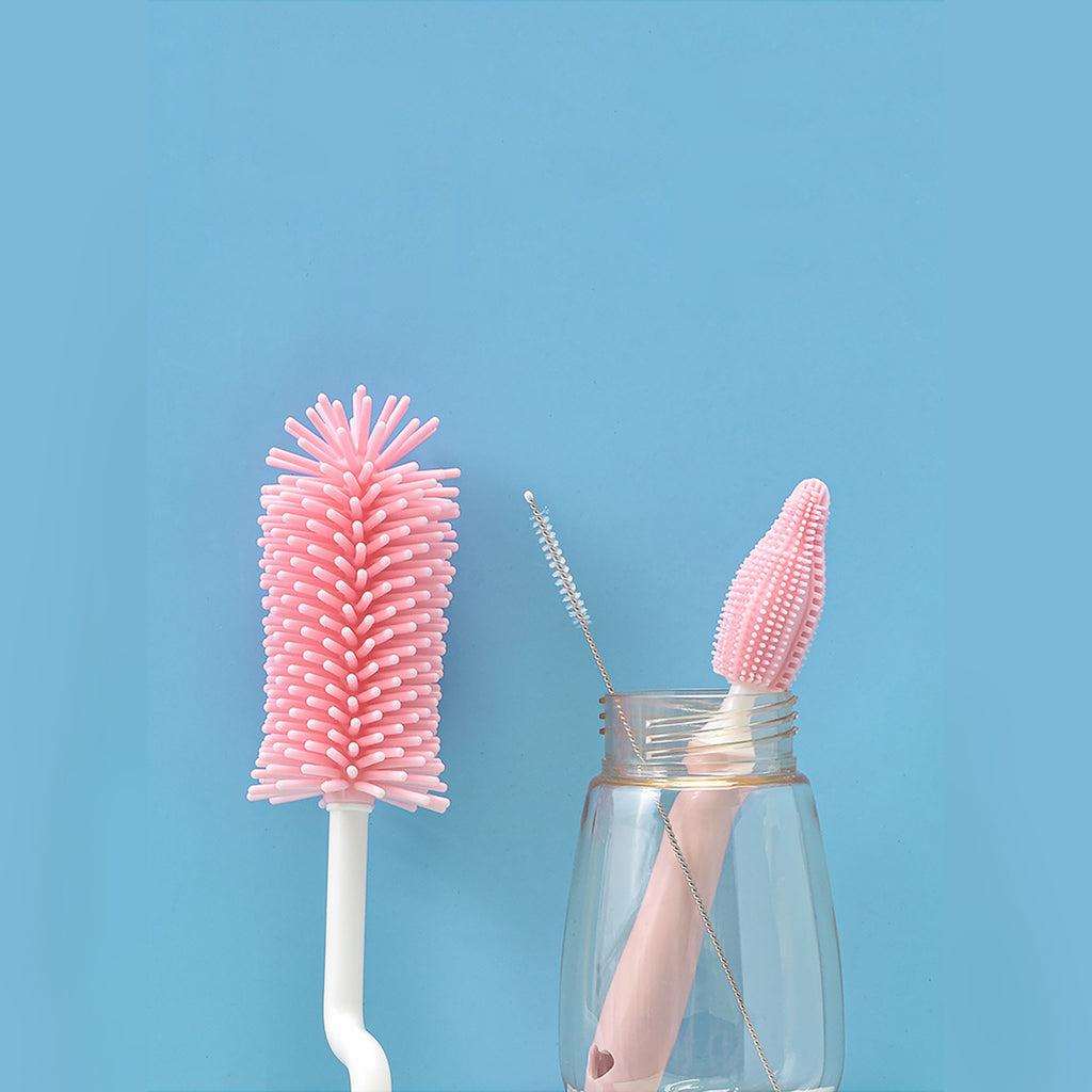 Silicone Baby Bottle & Straw Cleaning Brush Set