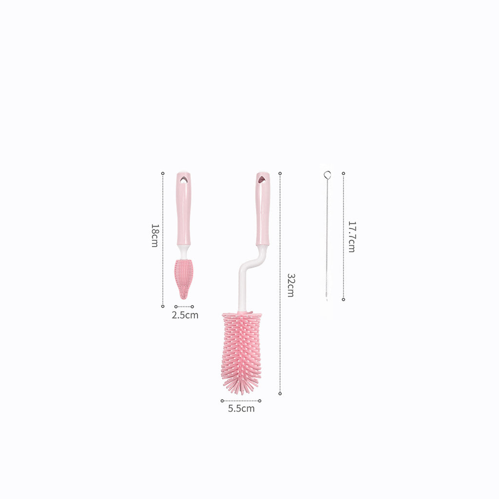 Silicone Baby Bottle & Straw Cleaning Brush Set