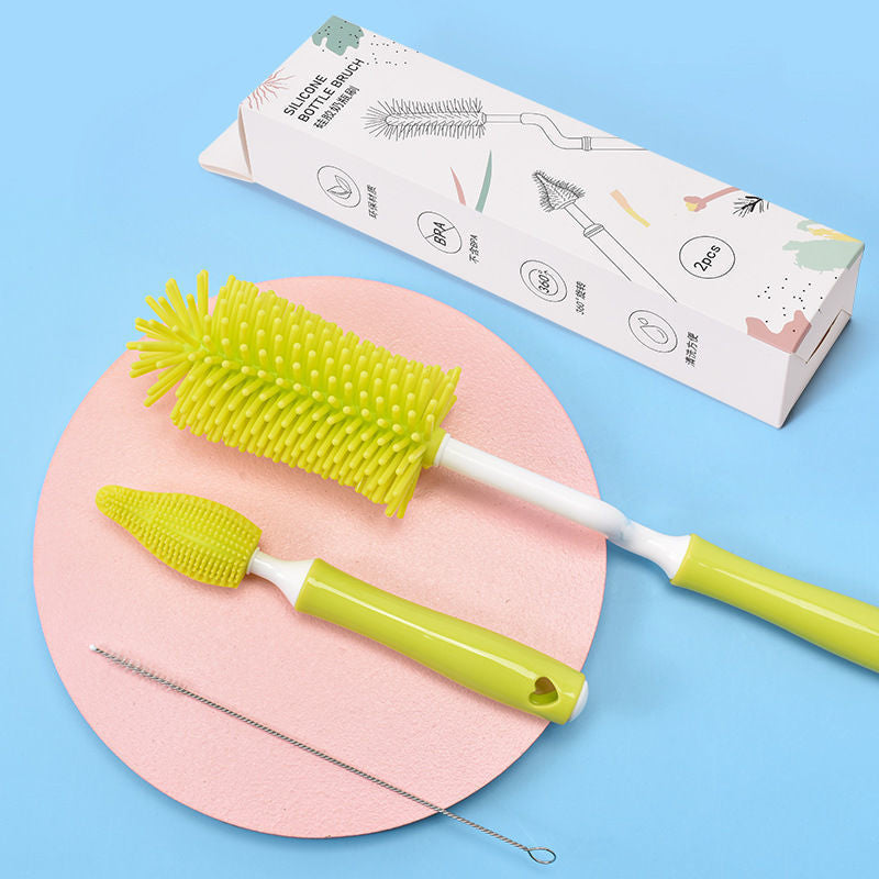 Silicone Baby Bottle & Straw Cleaning Brush Set