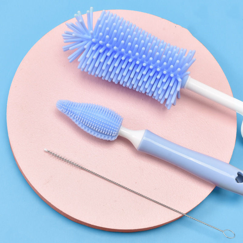 Silicone Baby Bottle & Straw Cleaning Brush Set
